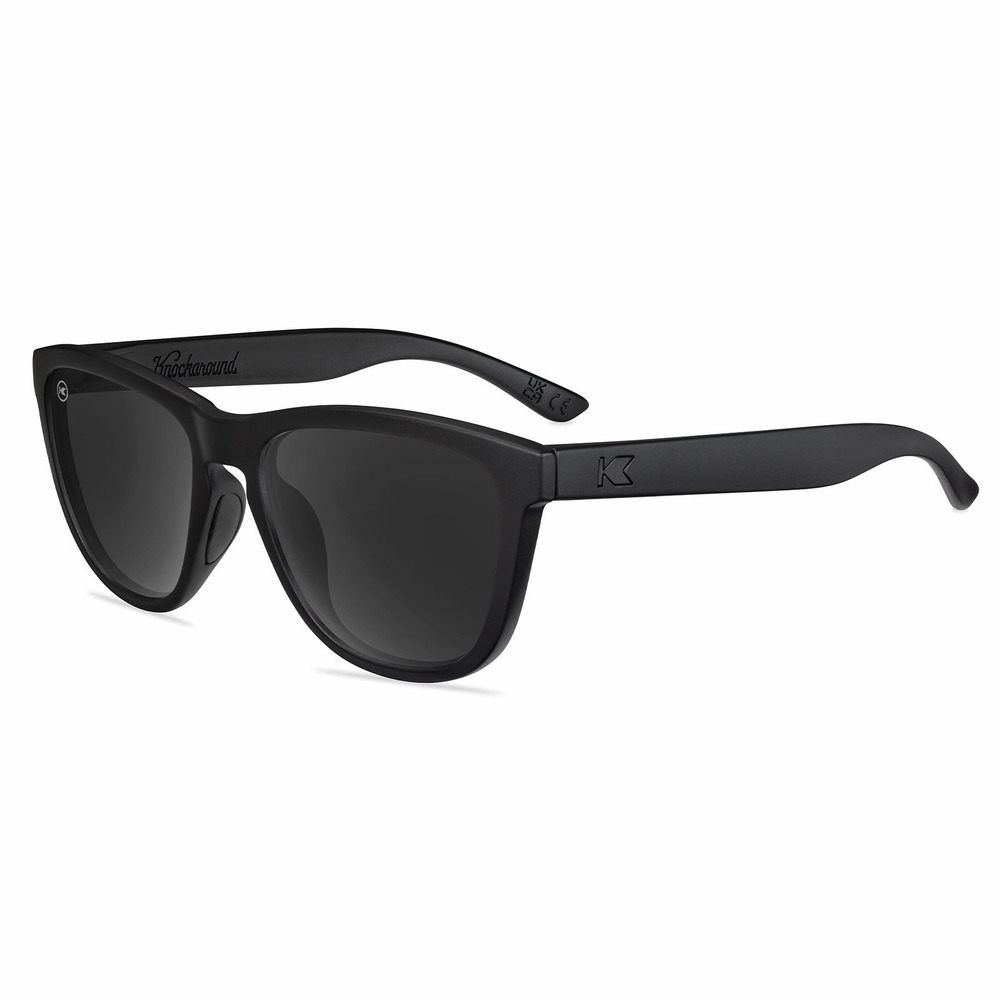 knockaround sunglasses premiums Sport Polarized Black on Black / Smoke